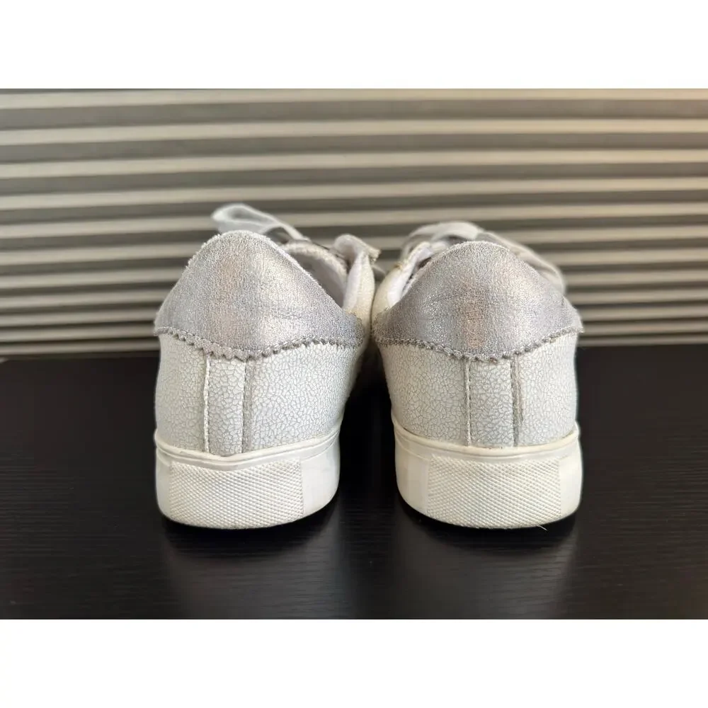 Very G Leopard Print Crackle Metallic Lace Up Sneakers Women’s Size 9.5